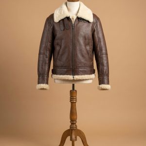 Women's B3 Bomber Aviator Real Fur Sheepskin Shearling Leather Jacket
