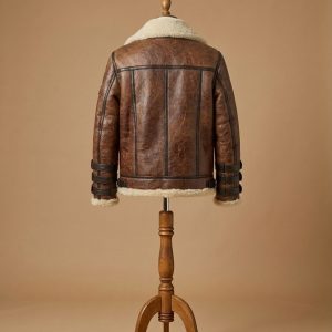 Men's Aviator RAF B3 Shearling Real Sheepskin Leather Bomber Jacket