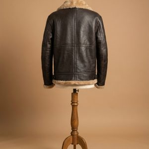 Men's Aviator RAF B3 Shearling Real Sheepskin Leather Bomber Jacket