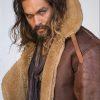 Aquaman Arthur Curry Justice League Bomber Aviator Real Shearling Leather Jacket