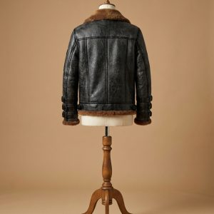 Men's Aviator RAF B3 Shearling Real Sheepskin Leather Bomber Jacket