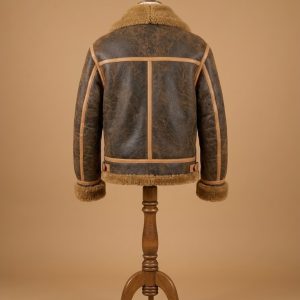 Men's Aviator RAF B6 Shearling Real Sheepskin Leather Bomber Jacket