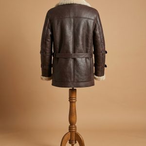 Men's B3 Bomber Aviator USAF Real Sheepskin Shearling Leather Pilot Jacket Coat