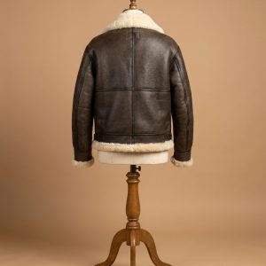 Men's B3 Bomber Aviator USAF Real Sheepskin Shearling Leather Pilot Jacket