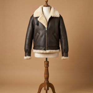 Men's B3 Bomber Aviator USAF Real Sheepskin Shearling Leather Pilot Jacket