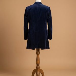 12TH Doctor Who Peter Capaldi Navy Blue Velvet Coat back