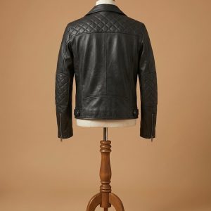Adam Lambert Halloween Party Black Leather Jacket back