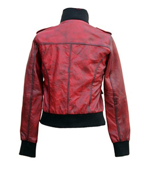 Ladies Cosmopolitan Fitted Fashion Genuine Leather Women Jacket b