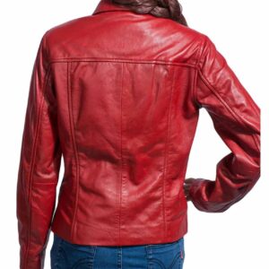 Once Upon a Time Jennifer Morrison Red Leather Jacket b