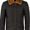 Men's RAF B3 Bomber Fur Shearling Sheepskin Warm Leather Jacket