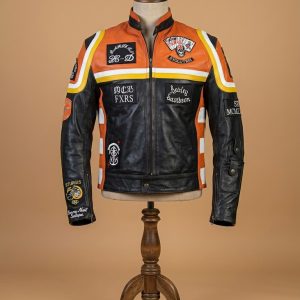 HDMM Mickey Rourke Marlboro Man Vintage Biker Real Leather Motorcycle Jacket