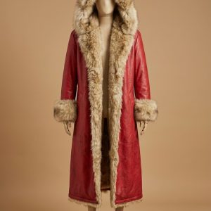 Christmas Chronicles Kurt Russell Santa Claus Faux Shearling Leather Coat