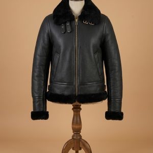 Women's RAF B3 Bomber Aviator Real Leather Jacket Sheep Skin Pilot Flying Coat