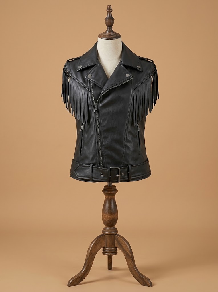 Biker Cafe Racer Slim Fit Fringes view 1
